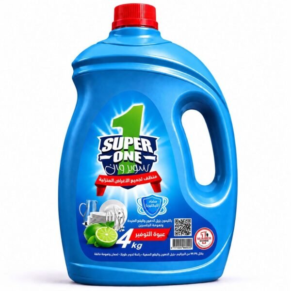 سوبر وان صابون مواعين أخضر 4 كجم
